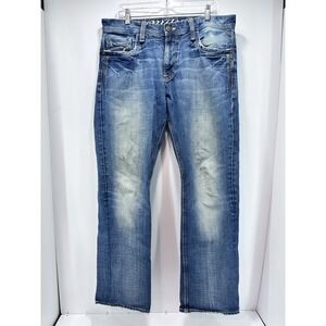 Mavi Leo Jeans Mens 34x32 Button Fly Bootcut‎ Distressed Embellished
